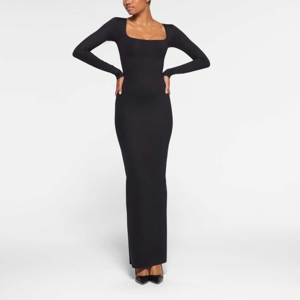 SKIMS Body Shaping Long Sleeve Slip Dress